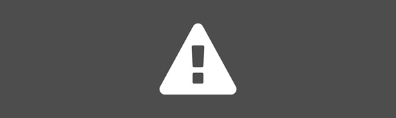 white hazard warning sign icon against an grey background